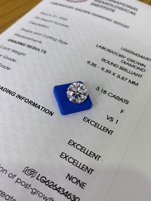satın al 3.18CT F VS1 3EX CVD Sentetik Elmas Pear Cut IGI Sertifikası LG626434630 online manufacture