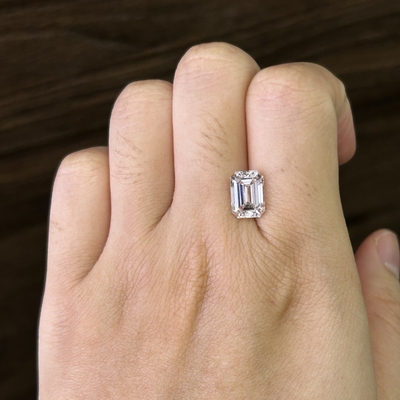 satın al 3.22ct Zümrüt Kesim Laboratuvarı Büyümüş Elmas CVD F VS1 VG EX N IGI LG630433830 online manufacture