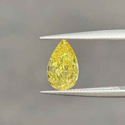satın al 1.7ct Laboratuvarda yetiştirilen elmaslar Pear Cut CVD Fancy Vivid Yellow VS1 2EX N IGI online manufacture