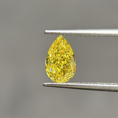 satın al 1.07 Karat VVS1 Büyümüş Parlaklık Elmaslar Pear şekli Şık Canlı Sarı online manufacture