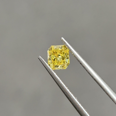 satın al 0.55ct VS2 Laboratuvar Yaratılmış Kanarya Sarı Elmaslar Parlak Kesim OEM ODM online manufacture