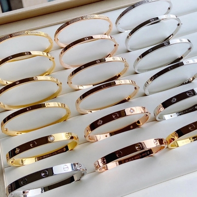 satın al Sevgi Elmas Bilezik Set 18k Katı Altın Bilezik Doğal Elmas Au750 Mücevher online manufacture