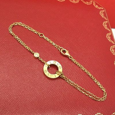 satın al 18 Karat Katı Altın Bilezik GH Rengi VS Açıklık Boyutu 7 