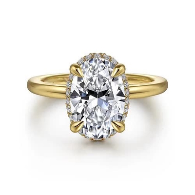 satın al 18K 14K 10K Katı Altın Özel Mücevher 3 Karat Def Vvs berraklık Cvd oval kesim Laboratuvar yetişmiş Elmas Halo Yüzükler Satılık online manufacture