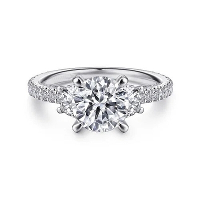 satın al 18K 14K 10K Katı Altın Özel Mücevher 2 Karat Def Vvs Açıklık Cvd Oval Kesim Laboratuvar Büyümüş Elmas 3 Taş Yüzük Fabrikası online manufacture