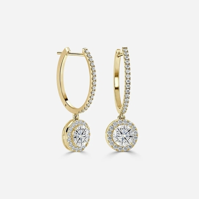 satın al 1.4 karat laboratuvar yapımı elmas halka küp küpe VVS açıklık HPHT Pear Cut online manufacture