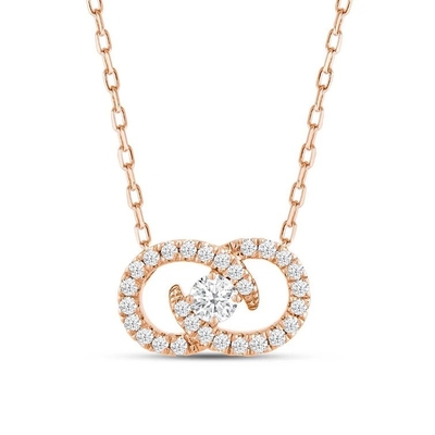 satın al Laboratuvarda yetiştirilen elmas kolye Mücevher Tipi 18K 14K 10K Katı Altın Açıklık CVD Yuvarlak Kesim Bezel online manufacture