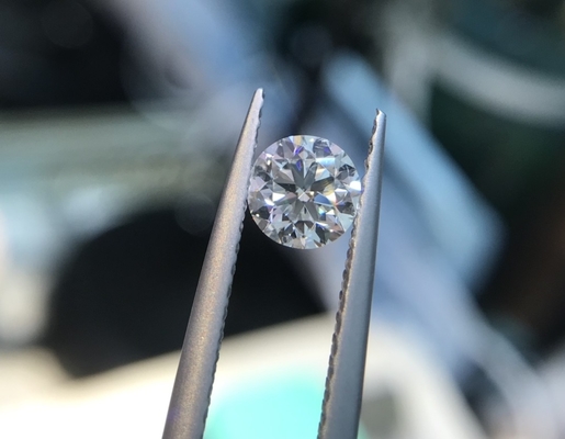 1.0CT D VS2 ID EX CVD HPHT Laboratuvar Yetiştirilmiş Elmas Yuvarlak Parlak Kesim