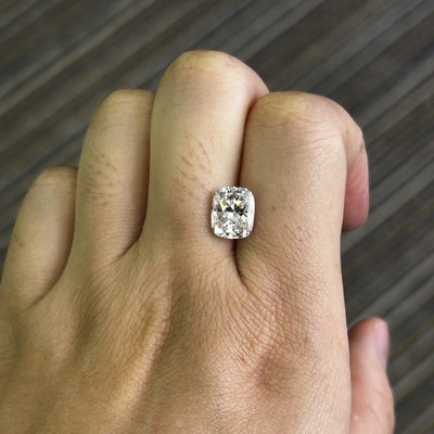 3.01ct VS2 G Laboratuvarda yetiştirilen elmas yastık kesimi Mücevher yapımı için