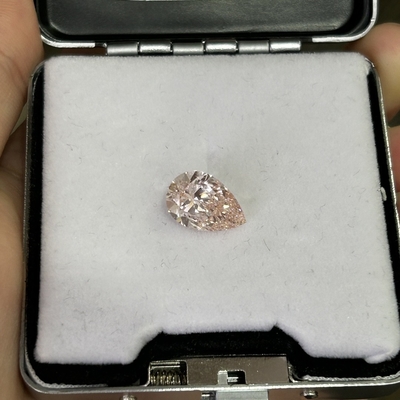3.01CT Fancy Light Pink Cvd Elmas VS1 2EX CVD Laboratuvar Yetiştirilmiş Elmas Pear Cut IGI Sertifikalı