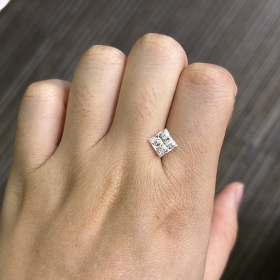 2.02CT D VS1 EX VG CVD Büyümüş Brilliance Elmaslar Prenses Cut IGI Sertifikalı