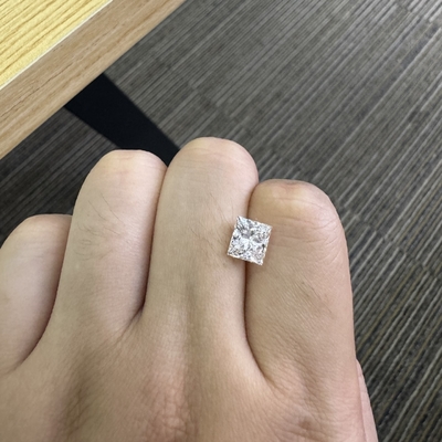 2.06CT F VS2 EX VG CVD Laboratuvar Üretimi Elmaslar Prenses Brilliant Cut