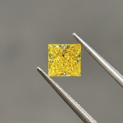1.15ct Laboratuvarda yetiştirilen elmaslar Sarı Prenses Kesim CVD Elmaslar VVS2 2EX N IGI