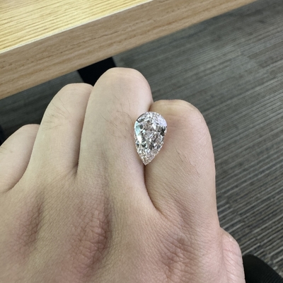 5.19 Karat G VS1 2EX CVD Laboratuvarı Büyümüş Pear Şekilli Elmas IGI Sertifikalı