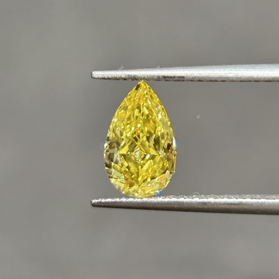 1.39ct VVS2 İnsan yapımı Sarı Elmaslar Cvd ve Hpht Elmaslar Pear Cut