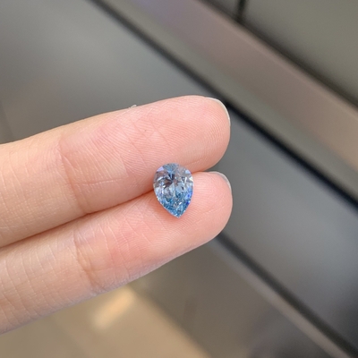 IGI Sertifikalı 1.13ct Laboratuvarda yetiştirilen Elmas Pear Cut CVD Fancy Intense Blue VS2 2EX N