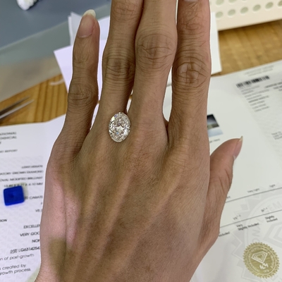 5.72ct Laboratuvar Yetişimi Elmas Oval Kesim CVD F VS2 2EX N IGI LG631425478