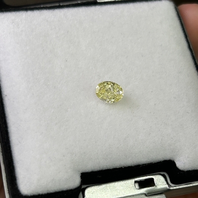 0.8ct Laboratuvarda yetiştirilmiş elmas CVD VS Hpht Fancy Yellow Pear Cut