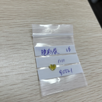 1.11CT Şık Sarı VS HPHT Laboratuvar Büyümüş Elmas Kalp Kesik IGI Sıvı Elmas