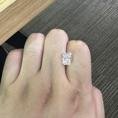 3.07ct Laboratuvarda yetiştirilen elmaslar Radiant Cut F VS1 2EX N IGI OEM ODM