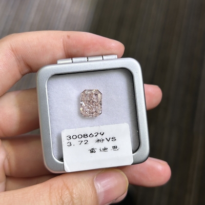 3.72ct CVD Harika Pembe Laboratuvar Büyümüş Elmas Parlak Kesim VS Açıklık
